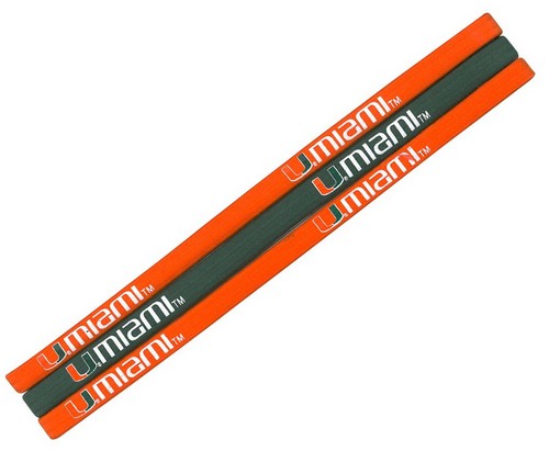 Little Earth Miami Hurricanes Elastic Headbands -