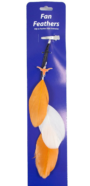 Texas Longhorns Team Color Feather Hair Clip CO