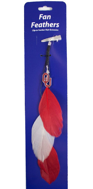 Oklahoma Sooners Team Color Feather Hair Clip