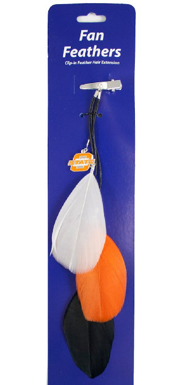 Oklahoma State Cowboys Team Color Feather Hair Clip  CO