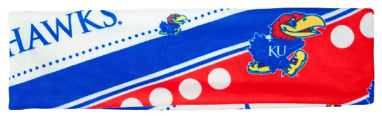 Kansas Jayhawks Stretch Patterned Headband