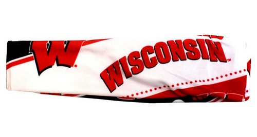 Little Earth Wisconsin Badgers Headband Stretch Patterned -