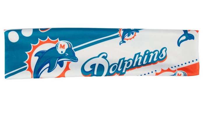 Little Earth Miami Dolphins Stretch Patterned Headband -