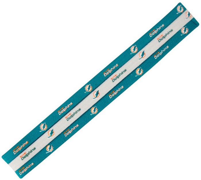 Little Earth Miami Dolphins Elastic Headbands -