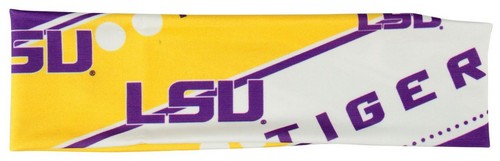 Little Earth LSU Tigers Stretch Patterned Headband - New Logo -