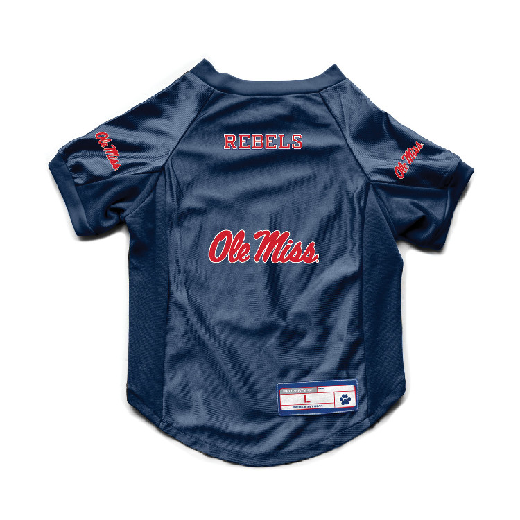 Mississippi Rebels Pet Jersey Stretch Size Big Dog