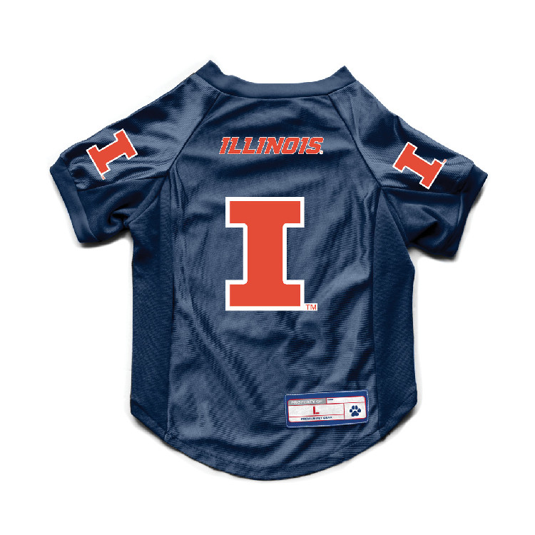 Illinois Fighting Illini Pet Jersey Stretch Size Big Dog