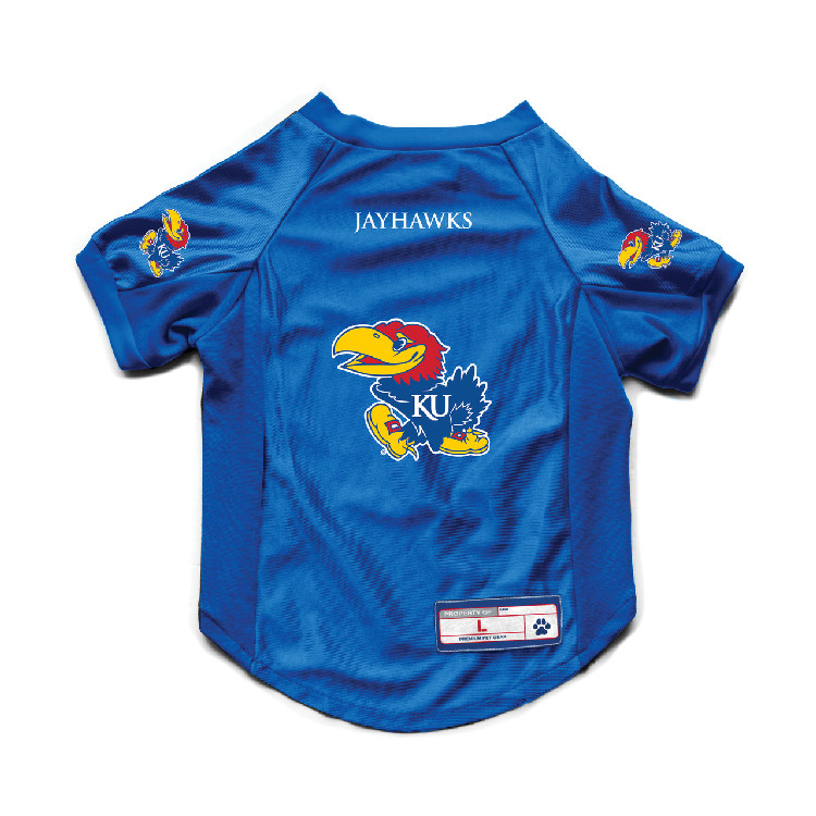 Kansas Jayhawks Pet Jersey Stretch Size L