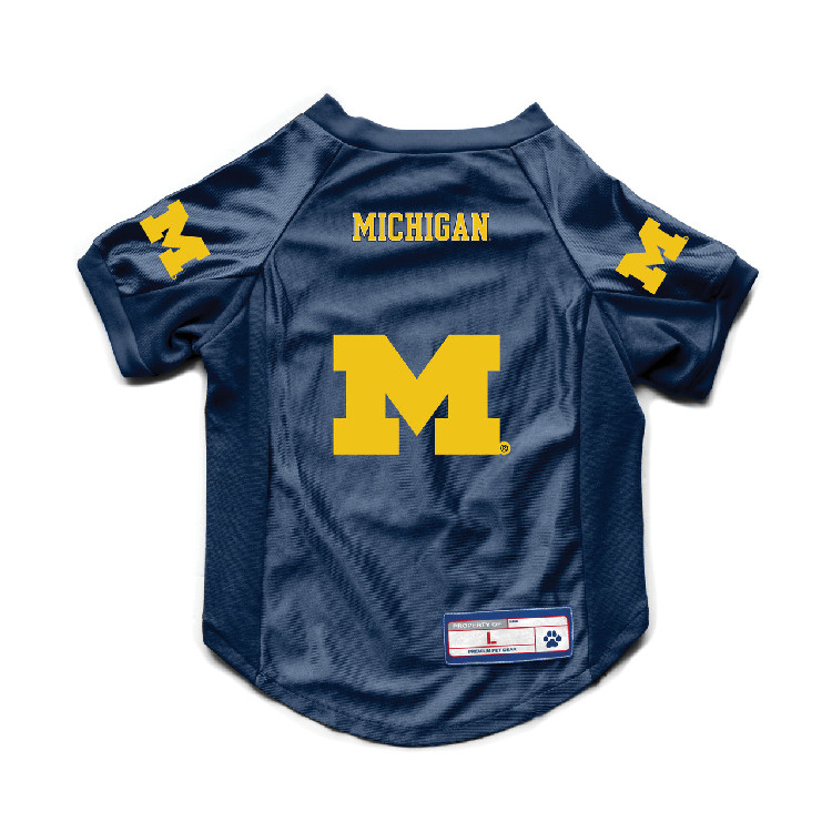 Michigan Wolverines Pet Jersey Stretch Size XS