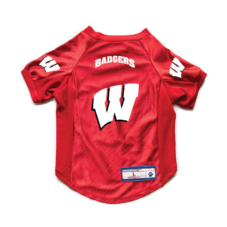 Wisconsin Badgers Pet Jersey Stretch Size S