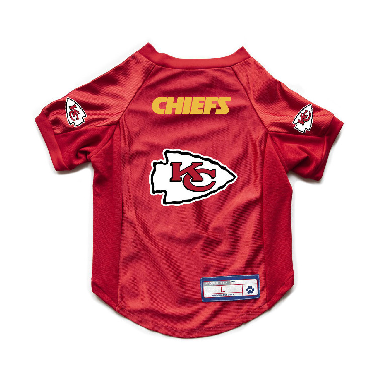 Kansas City Chiefs Pet Jersey Stretch Size M