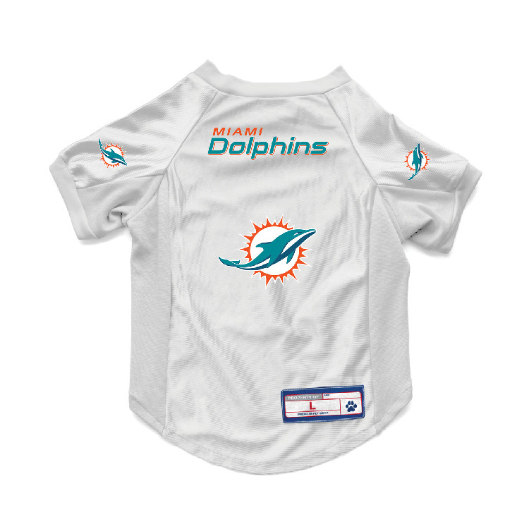 Miami Dolphins Pet Jersey Stretch Size L