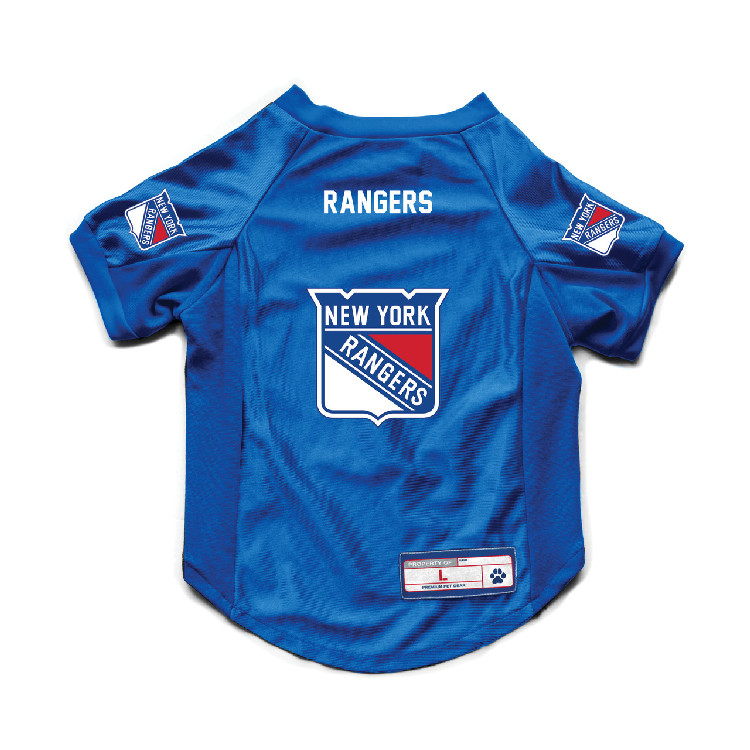 New York Rangers Pet Jersey Stretch Size L