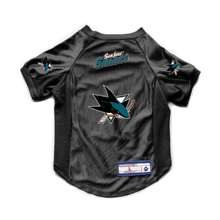 San Jose Sharks Pet Jersey Stretch Size M