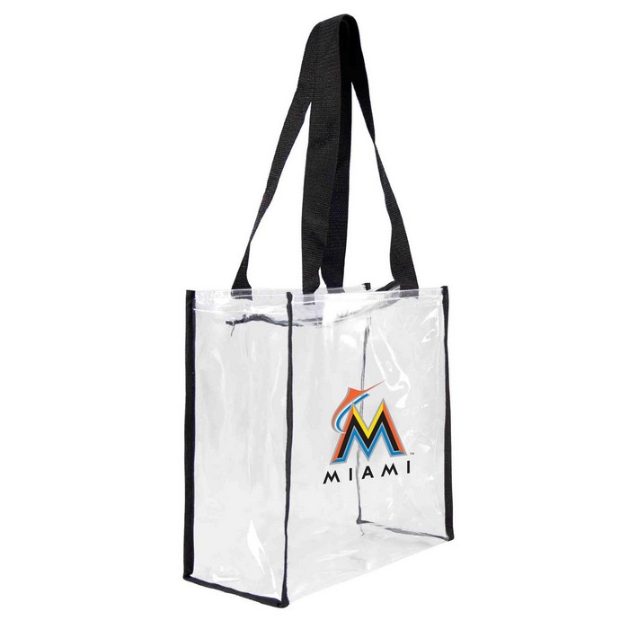 Miami Marlins Clear Square Stadium Tote -