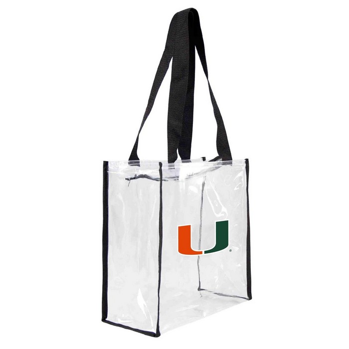 Miami Hurricanes Tote Clear Square Stadium -