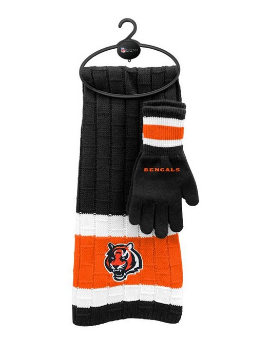 Cincinnati Bengals Scarf & Glove Gift Set by Little Earth