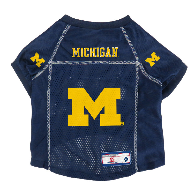 Michigan Wolverines Pet Jersey Size XS