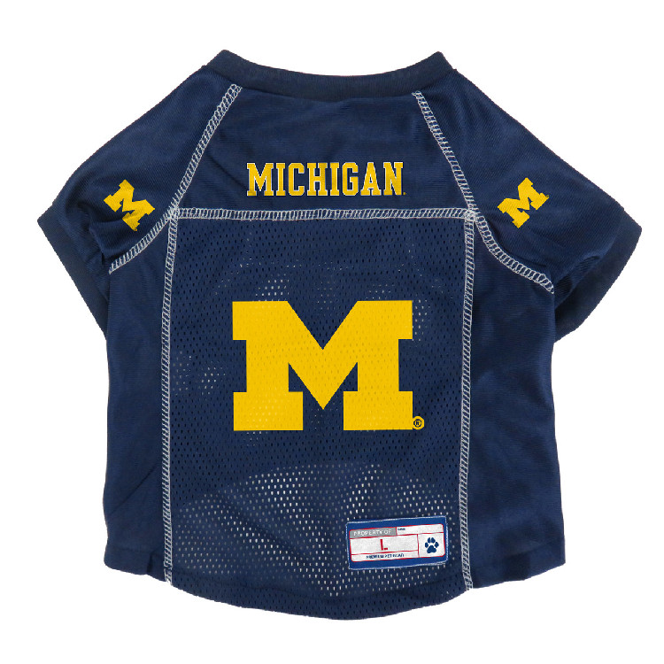 Michigan Wolverines Pet Jersey Size L