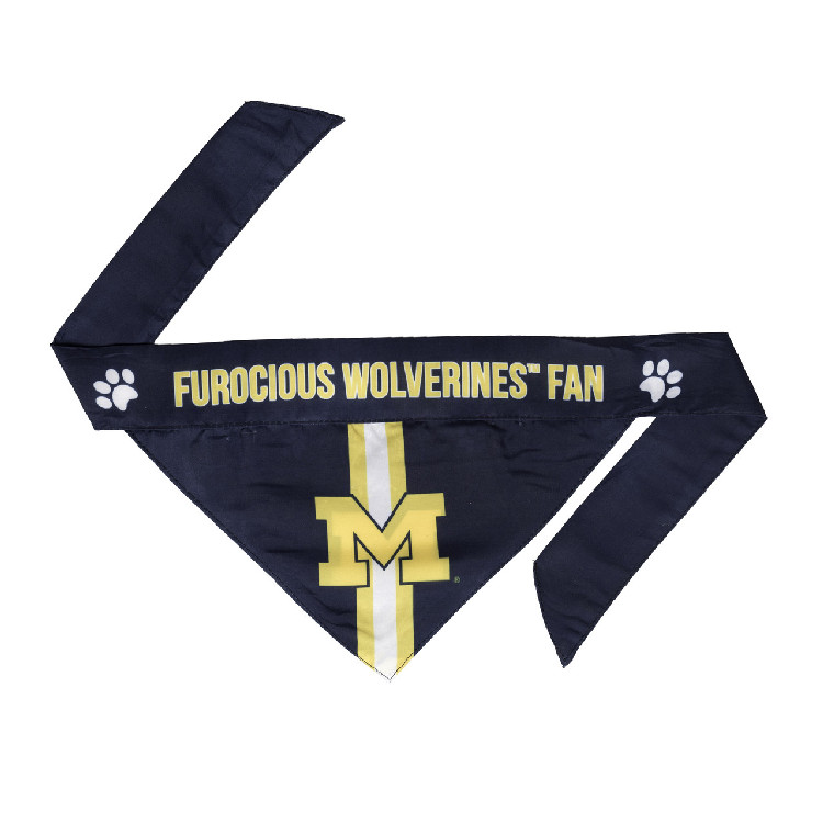 Michigan Wolverines Pet Bandanna Size M