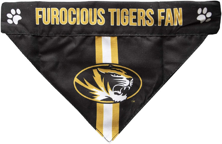 Missouri Tigers Pet Bandanna Size S