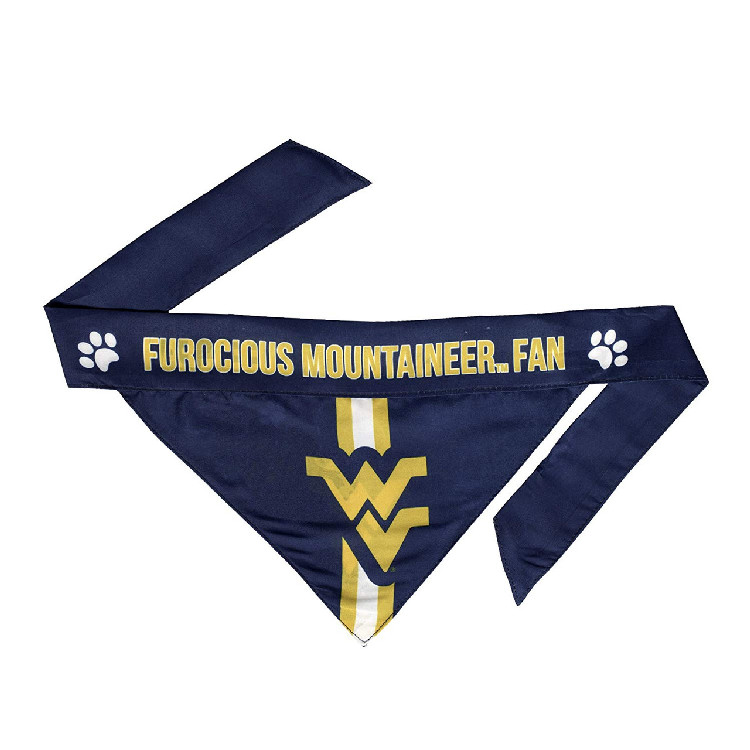 West Virginia Mountaineers Pet Bandanna Size XL Discontinued