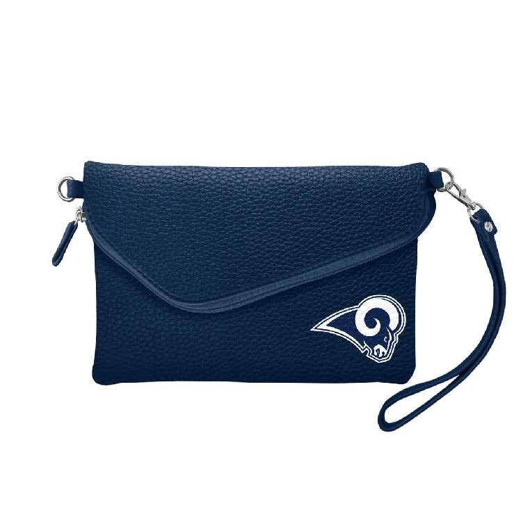 Los Angeles Rams Purse Pebble Fold Over Crossbody Navy