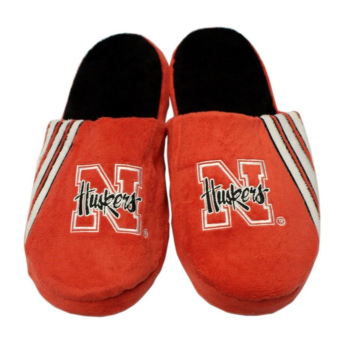 Forever Collectibles Nebraska Cornhuskers Slippers - Stripe Big Logo (12 pc case) CO