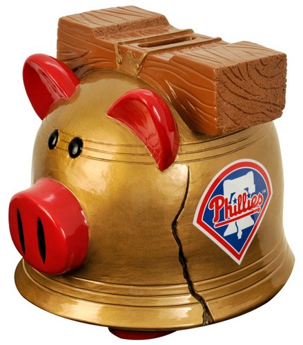 Forever Collectibles Philadelphia Phillies Piggy Bank - Thematic Small CO