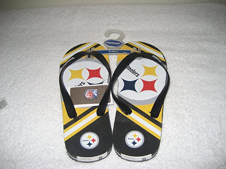 Pittsburgh Steelers Men Flip Flop - (1 Pair) - XS