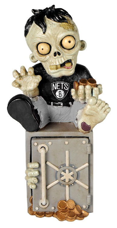 Brooklyn Nets Zombie Figurine Bank  CO