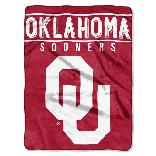 Oklahoma Sooners Blanket 60x80 Raschel Basic Design