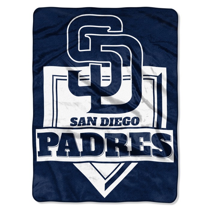 San Diego Padres Blanket 60x80 Raschel Home Plate Design -