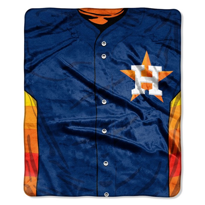 Houston Astros Blanket 50x60 Raschel Jersey Design