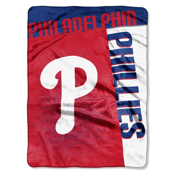 Philadelphia Phillies Blanket 60x80 Raschel Strike Design