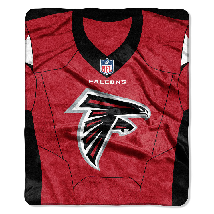 Atlanta Falcons Blanket 50x60 Raschel Jersey Design