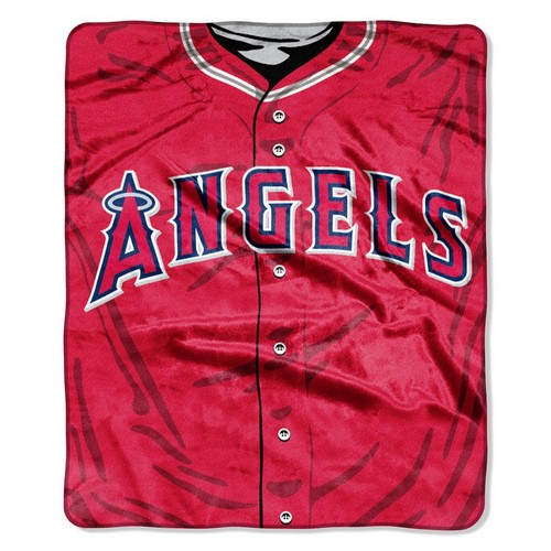 Northwest Company Los Angeles Angels Blanket 50x60 Raschel Jersey Design