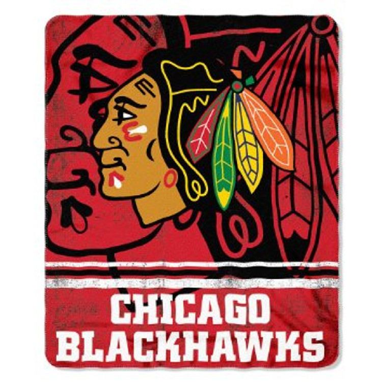 Chicago Blackhawks Blanket 50x60 Fleece Fade Away Design