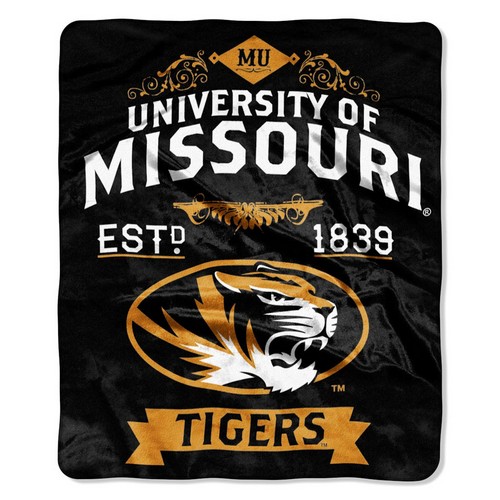 Missouri Tigers Blanket 50x60 Raschel Label Design