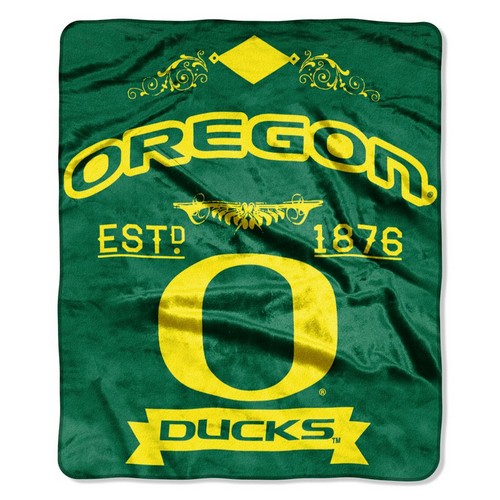 Northwest Company Oregon Ducks Blanket 50x60 Raschel Label Design