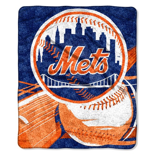 Northwest Company New York Mets Blanket 50x60 Sherpa Big Stick Design