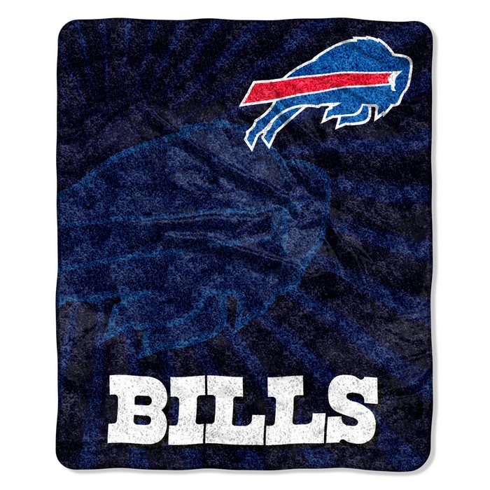 Buffalo Bills Blanket 50x60 Sherpa Strobe Design