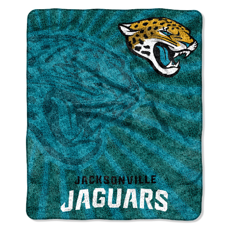 Jacksonville Jaguars Blanket 50x60 Sherpa Strobe Design