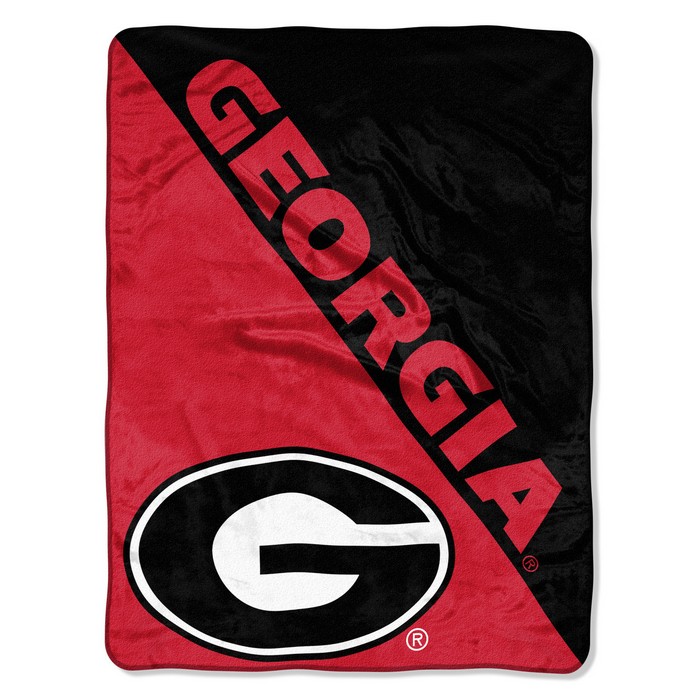 Northwest Company Georgia Bulldogs Blanket 46x60 Micro Raschel Halftone Design Rolled