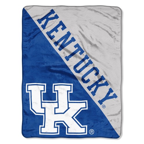 Northwest Company Kentucky Wildcats Blanket 46x60 Micro Raschel Halftone Design Rolled