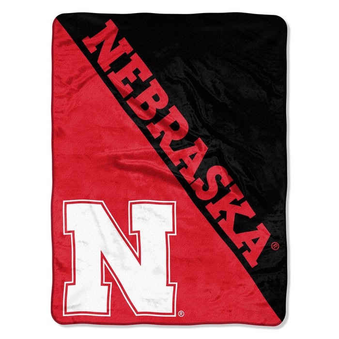 Northwest Company Nebraska Cornhuskers Blanket 46x60 Micro Raschel Halftone Design Rolled