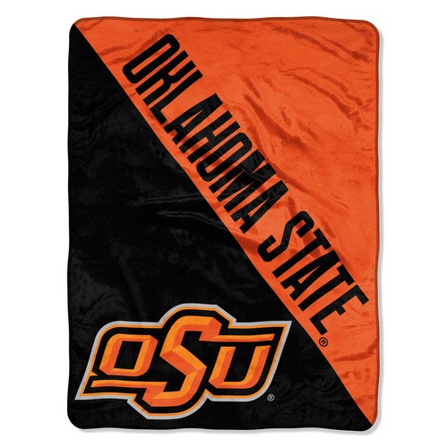 Northwest Company Oklahoma State Cowboys Blanket 46x60 Micro Raschel Halftone Design Rolled