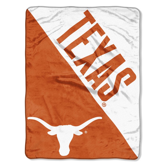 Northwest Company Texas Longhorns Blanket 46x60 Micro Raschel Halftone Design Rolled