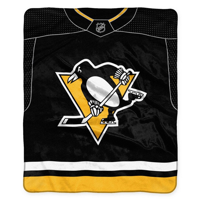 Pittsburgh Penguins Blanket 50x60 Raschel Jersey Design New