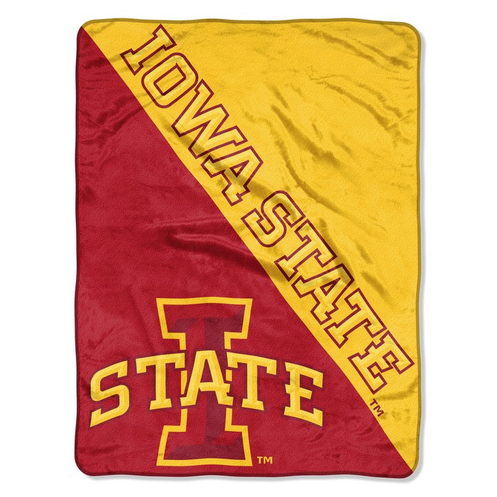 Northwest Company Iowa State Cyclones Blanket 46x60 Micro Raschel Halftone Design Rolled